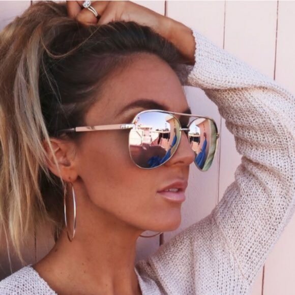 💕QUAY💕 Vivienne Mirror Aviator Sunglasses - Picture 2 of 8